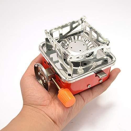 Travelling Stove-Portable Square-Shaped Camping Folding Furnace Travelling Stainless Steel Cooking Stove with Storage Bag